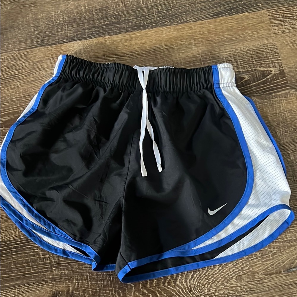 Nike Black and Blue Athletic Shorts